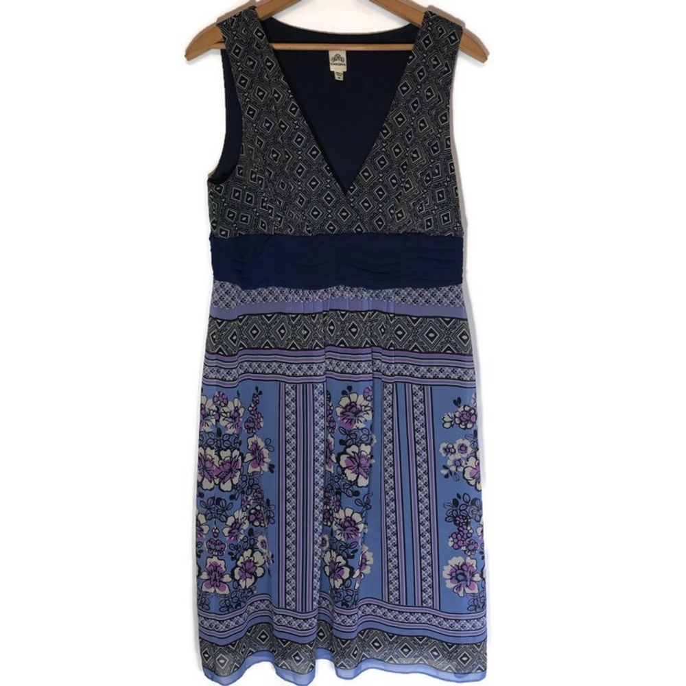 Sangria blue print dress size 12. C8
